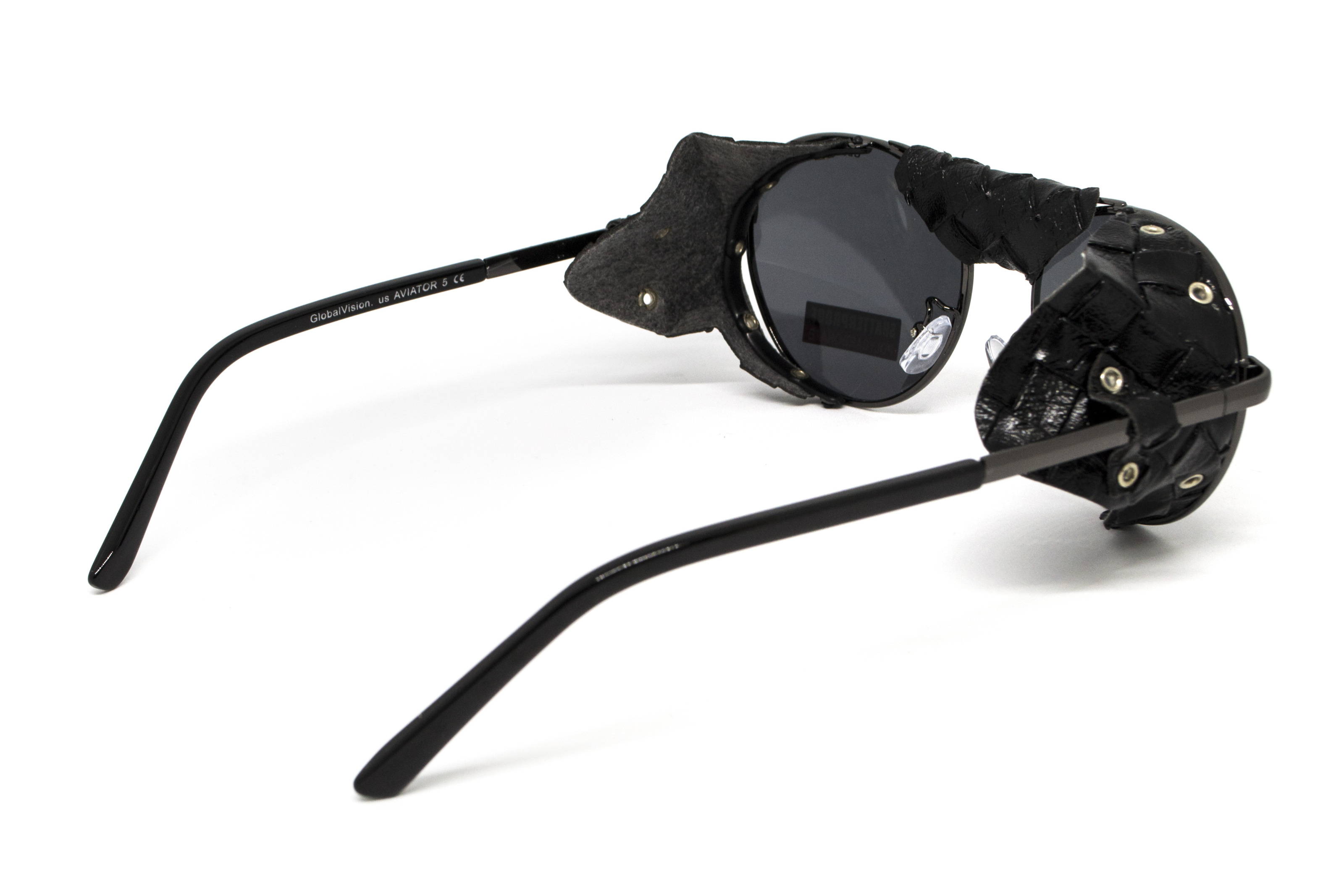 Очки защитные Global Vision Aviator-5 GunMetal (gray), серые в темной оправе со съёмным уплотнителем из синтетитечской 