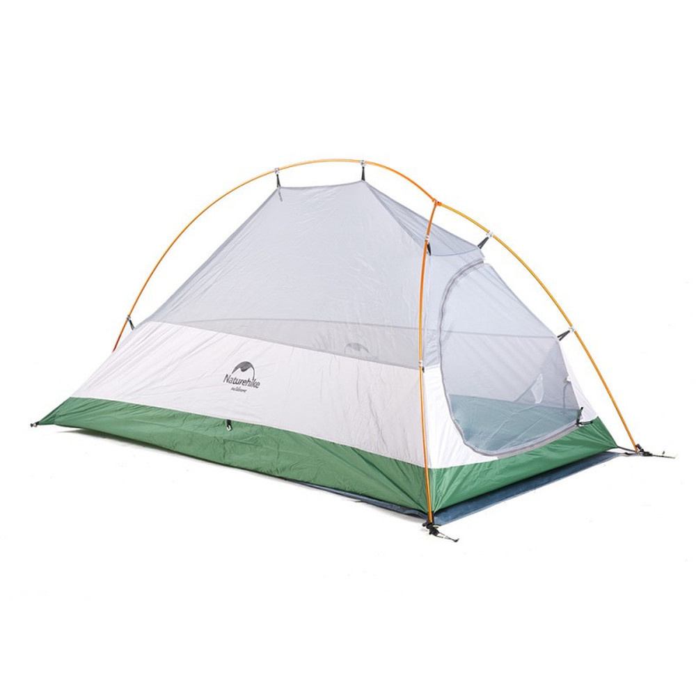 Намет надлегкий одномісний з футпринтом Naturehike Cloud Up 1 Updated NH18T010-T, 210T, зелений фото 3