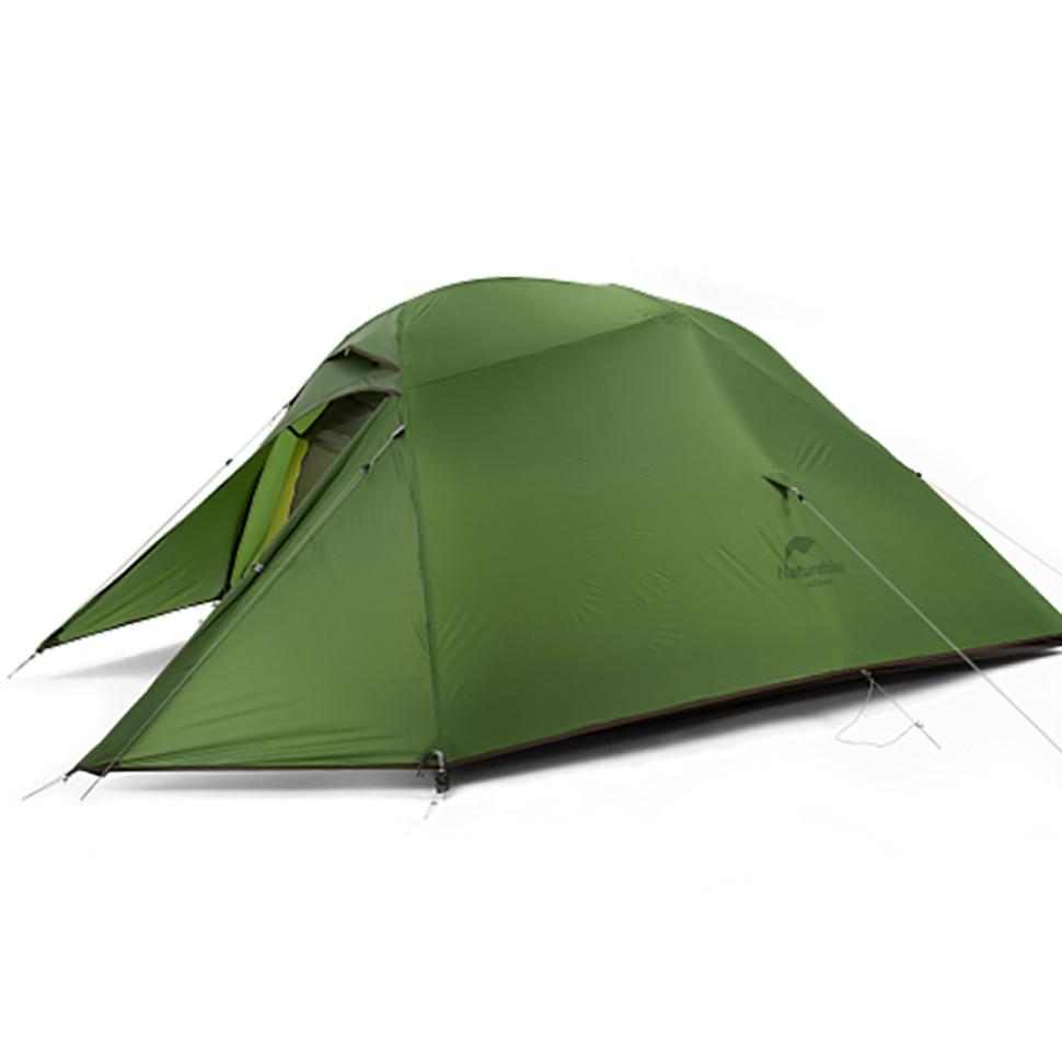 Палатка сверхлегкая одноместная с футпринтом Naturehike Cloud Up 1 Updated NH18T010-T, 20D, темно-зеленый фото 2