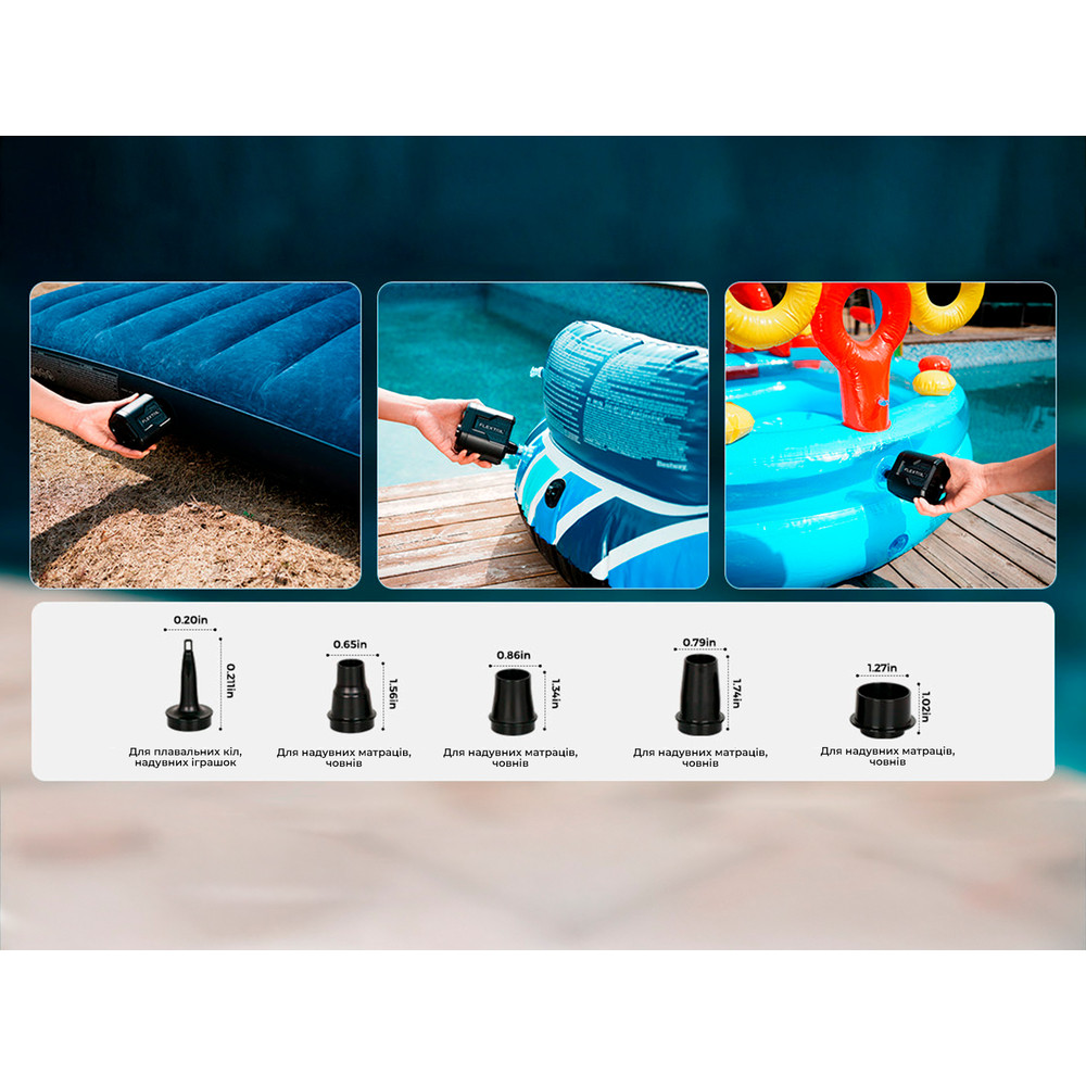 Портативний повітряний насос Flextail Evo Pump 3, 1000 л/хв, чорний фото 9