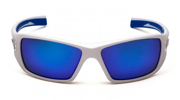 Очки защитные открытые Pyramex Velar White (ice blue mirror) синие зеркальные фото 2