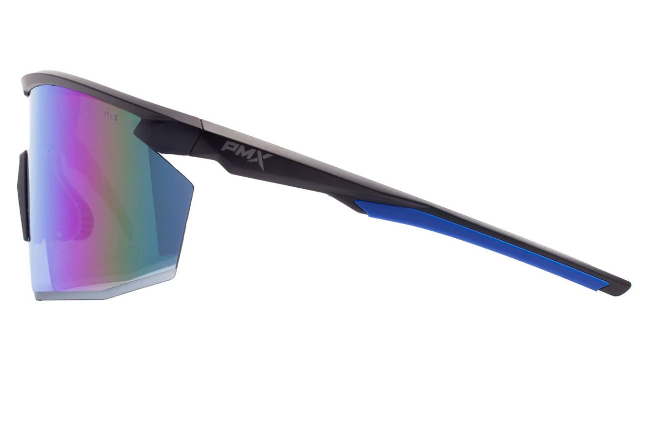 Очки защитные Pyramex PMXSPEC (blue mirror) Anti-Fog, синие зеркальные линзы в чёрно-синей оправе фото 4