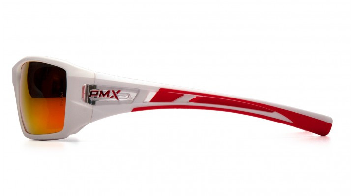 Очки защитные открытые Pyramex Velar White (sky red mirror) красные зеркальные фото 3
