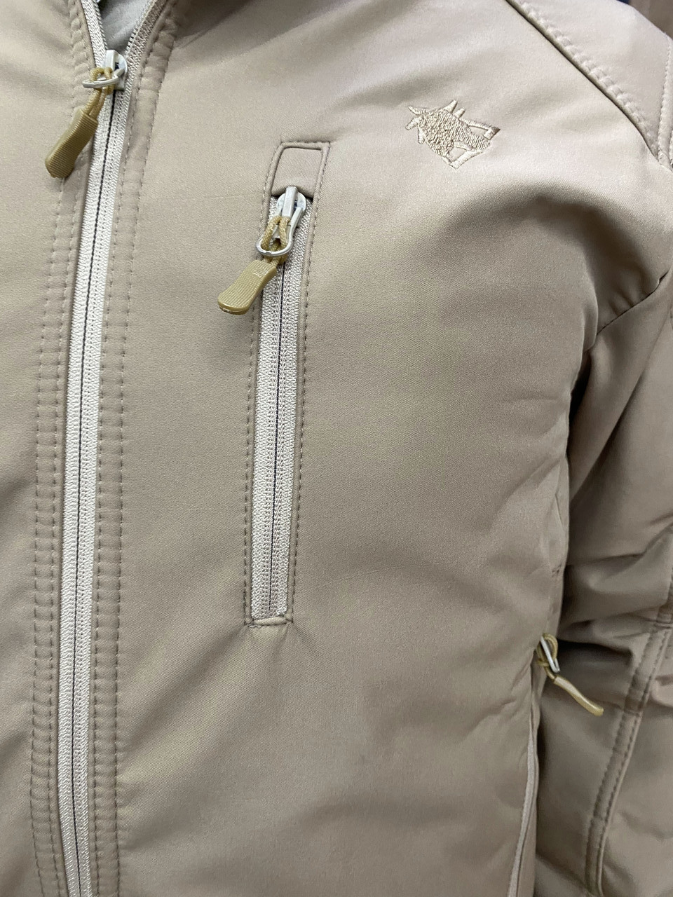 Куртка тактическая WOLFTRAP Softshell, цвет Койот, размер L, зимняя мужская куртка софтшелл для военных фото 9