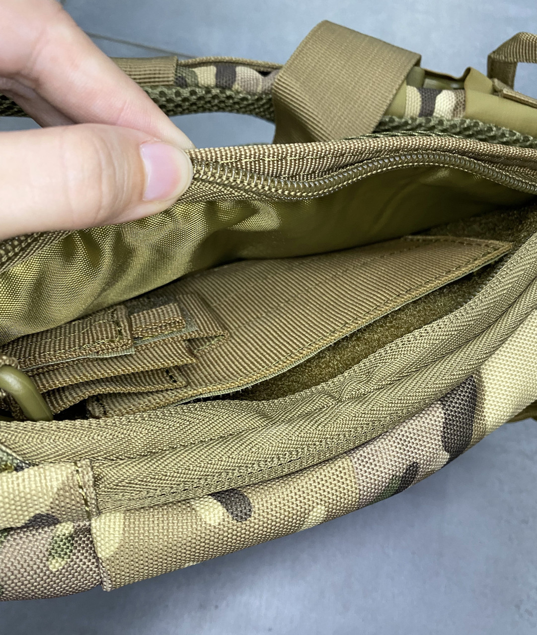 Сумка тактическая с ремнем через плечо, Cordura, Мультикам, Yakeda, сумка армейская c ремнем через плечо фото 4