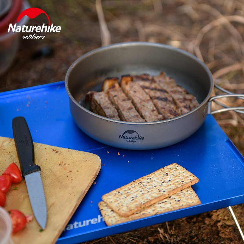 Сковорідка титанова з розкладною ручкою 17 см Naturehike NH18T010-A фото 5