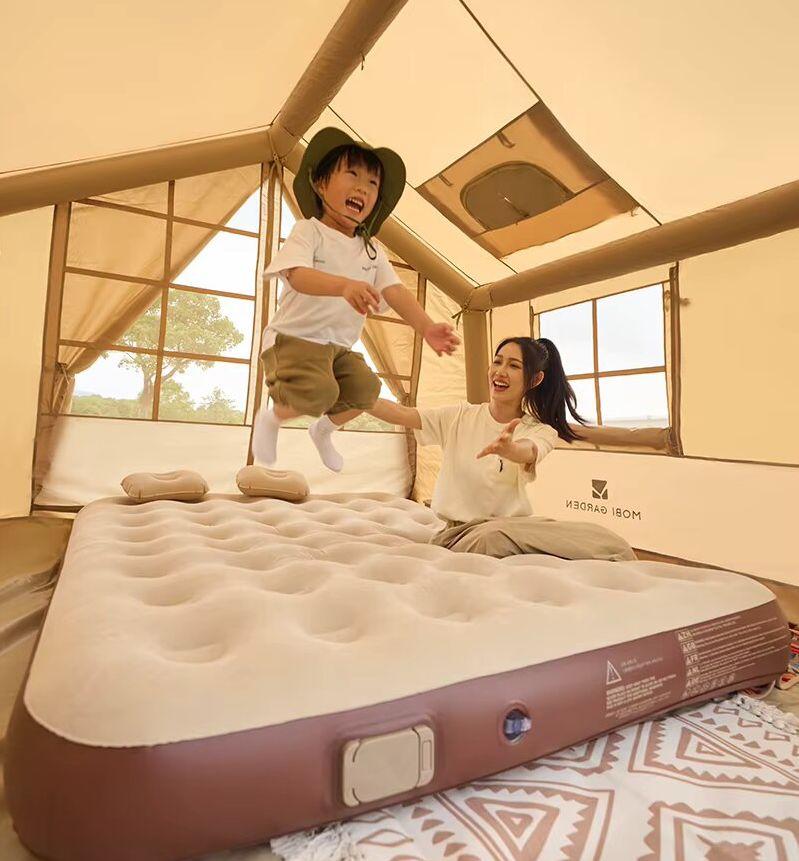Матрац надувний двомісний з вбудованим насосом Mobi Garden Air double bed 26 см NX24663001 sand фото 7