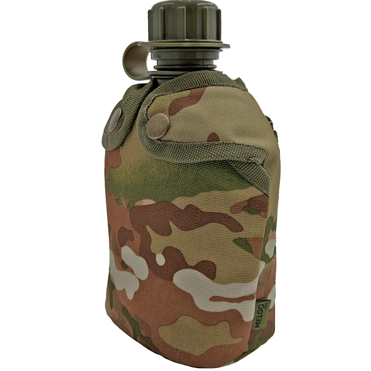 Фляга армейская 1л в чехле Мультикам Molle MELGO (фляга тактическая полевая индивидуальная) фото 2