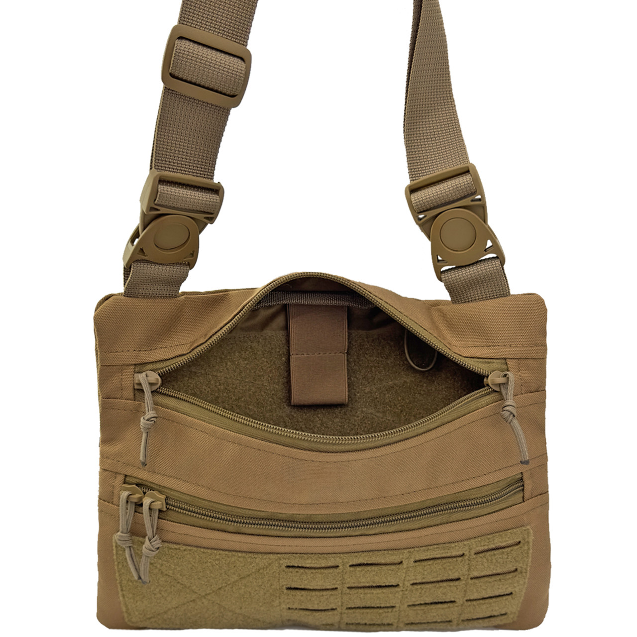 Тактическая однолямочная сумка на плечо MELGO, Койот Poly-Cordura 900 D фото 3