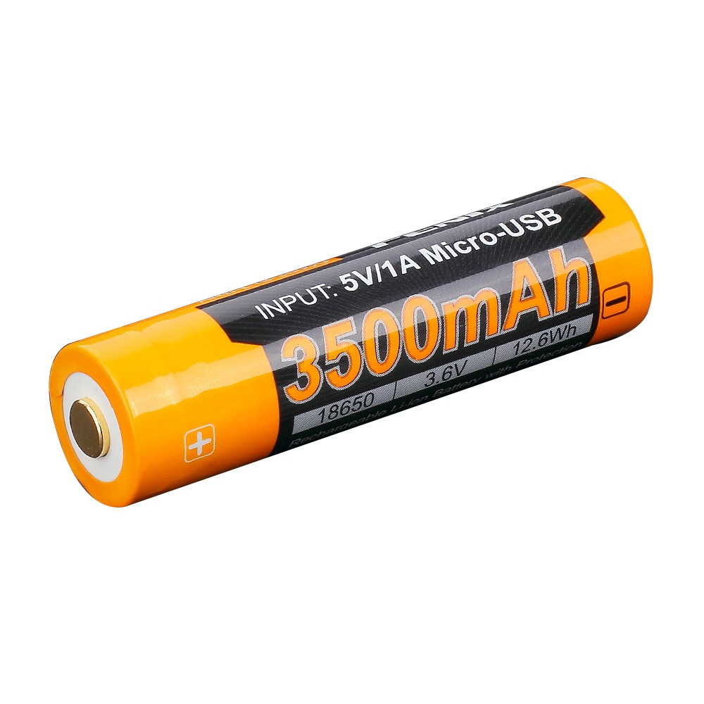 Акумулятор 18650 Fenix (3500 mAh) micro usb зарядка фото 5