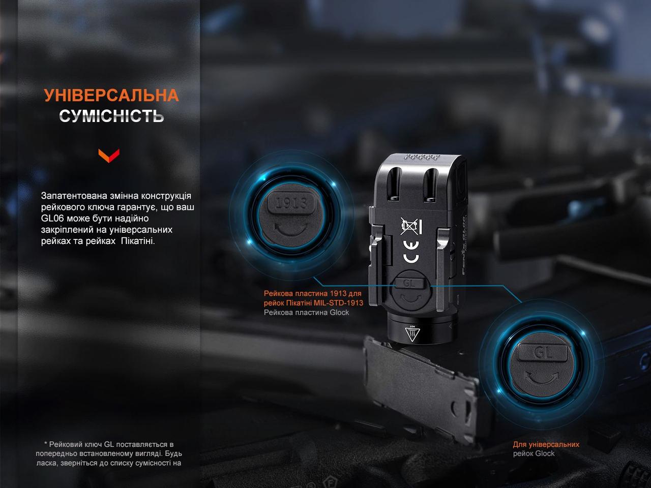 Ліхтар до пістолета Fenix GL06 фото 7