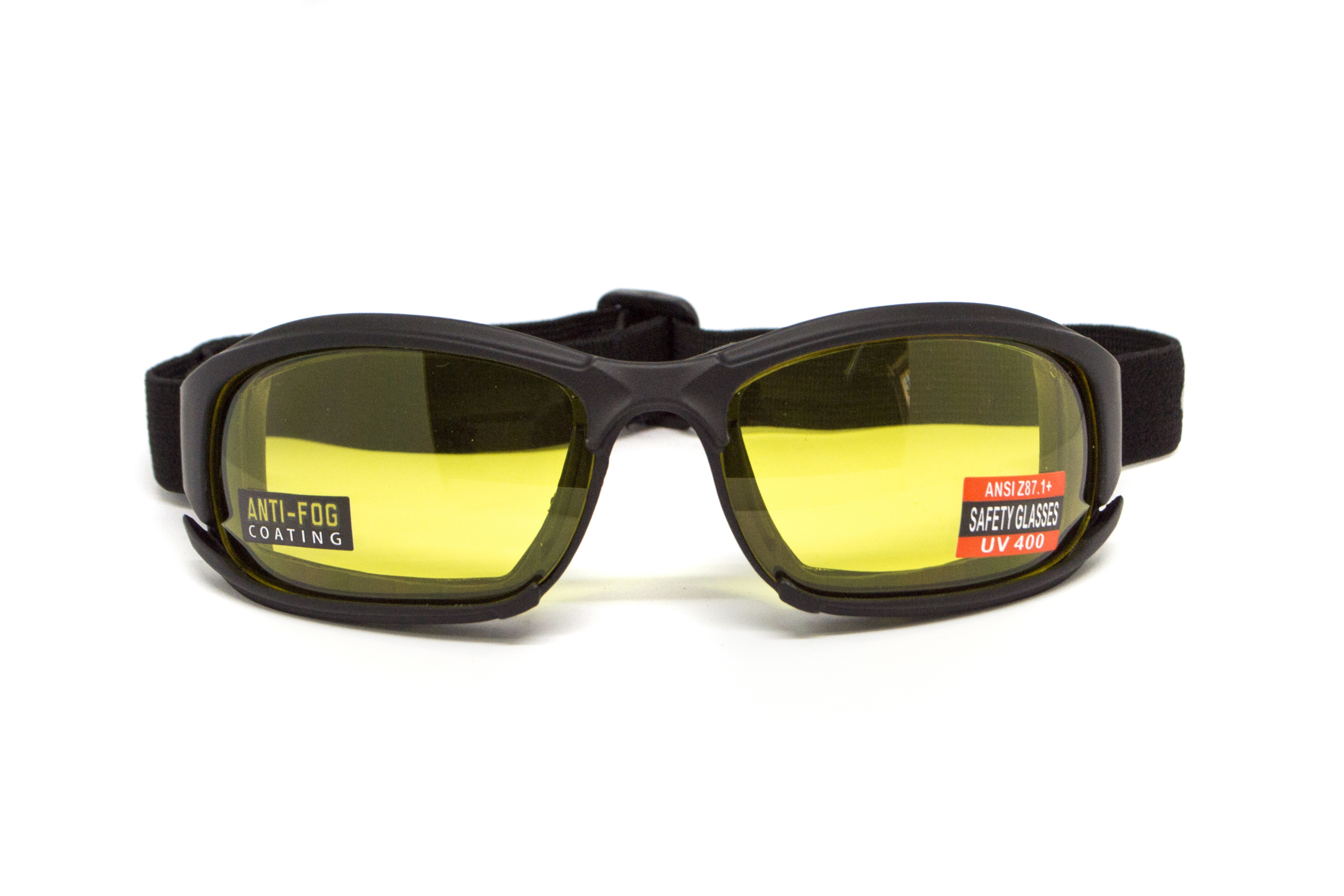 Очки защитные с уплотнителем Global Vision Assault (yellow) Anti-Fog, желтые фото 6