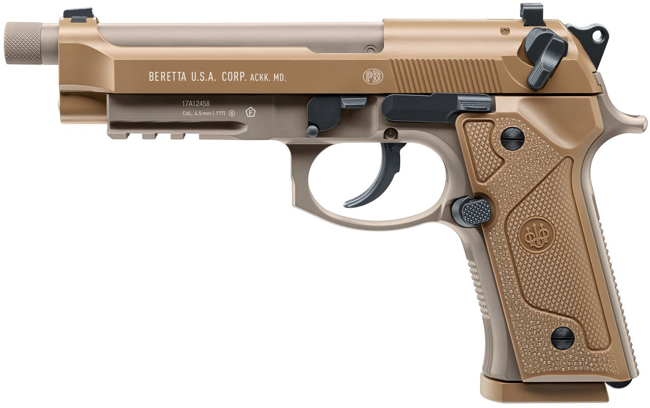 Пистолет пневматический Beretta M9A3 FDE FM 4.5мм 105м/с. BLOWBACK фото 3