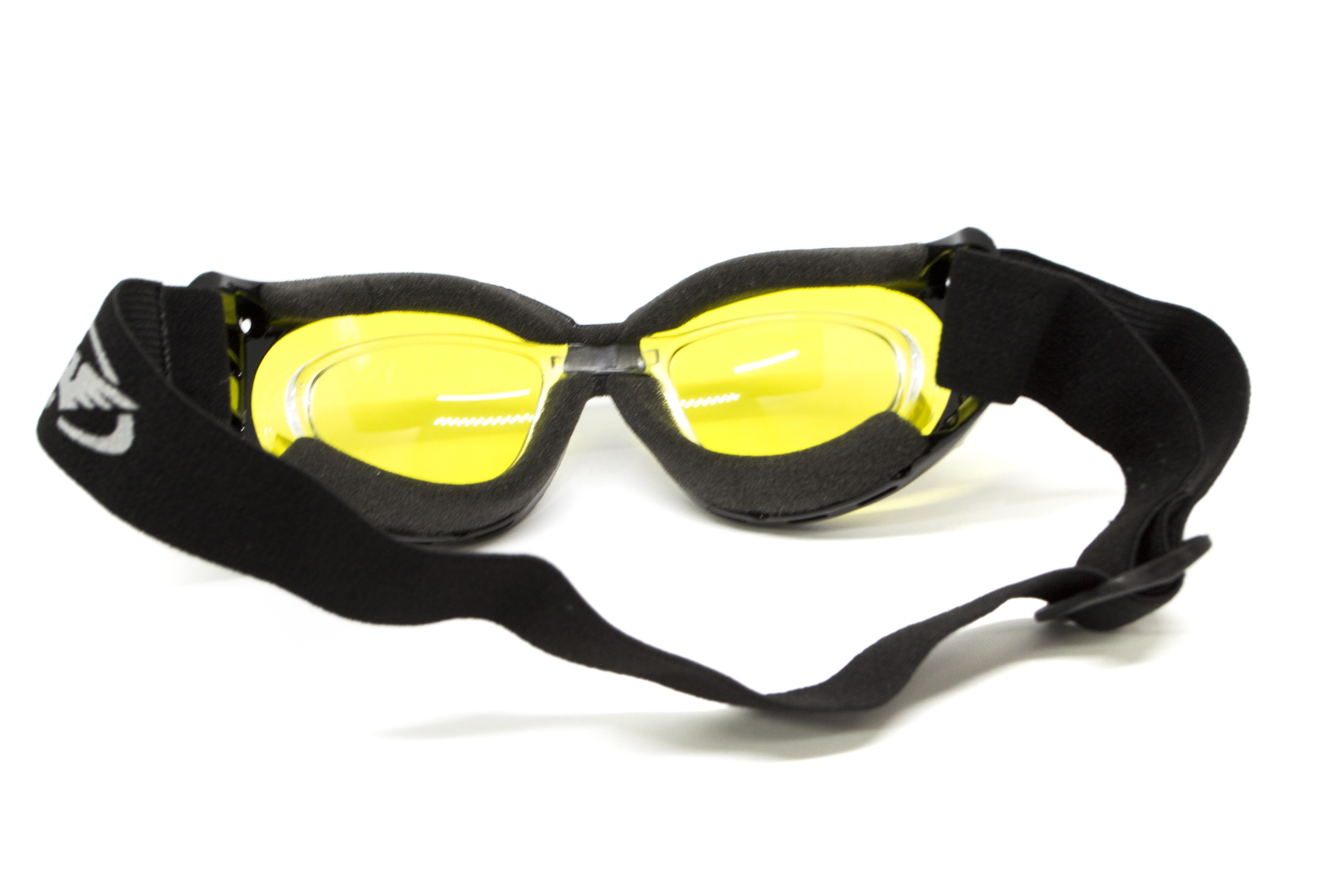 Очки защитные с уплотнителем Global Vision Eliminator RX (yellow) Anti-Fog, желтые с диоптрической вставкой фото 4
