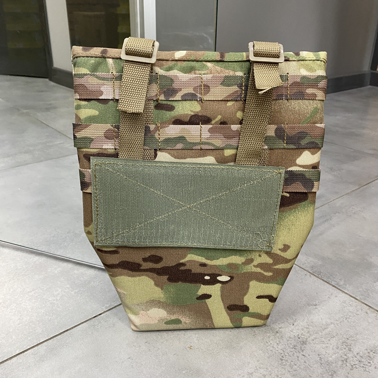 Подсумок передник напашник для плитоноски, размер S, Мультикам, Cordura 1000D, сумка под баллистический пакет фото 7
