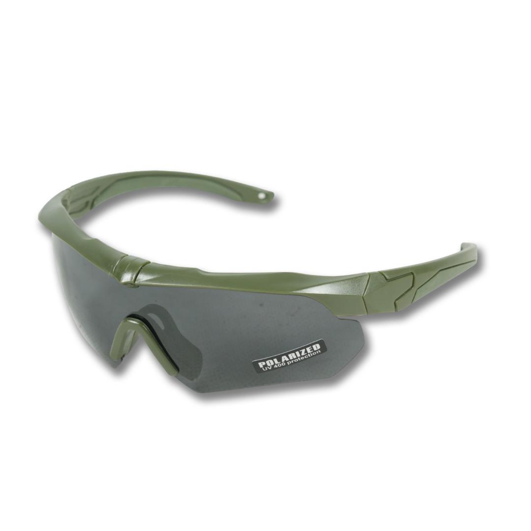 Тактичні окуляри Polarized uv400 C5 з 3 лінзами та Хакі оправа фото 2
