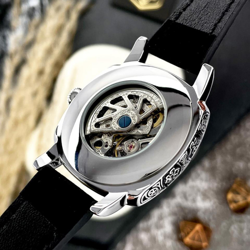 Жіночий годинник Awarder 021-3D Де би не була Silver-Black-Black Leather фото 6