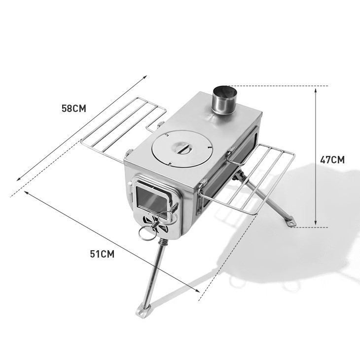 Піч дров'яна Mobi Garden Multifunctional stove NX22688003 grey фото 2