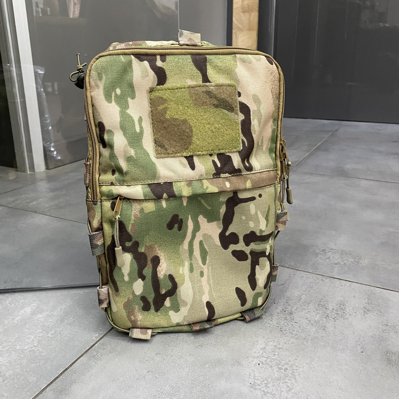 Подсумок-рюкзак сухарный на плитоноску с Молли, Мультикам, Cordura, сумка сухарная тактическая, сумка сухарка фото 3