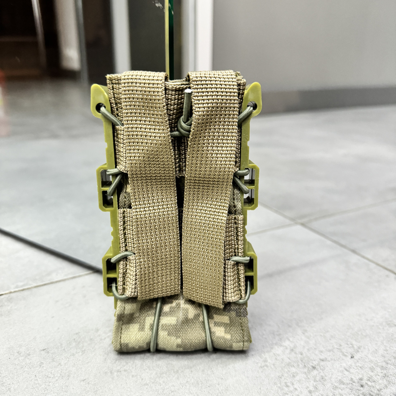 Подсумок под магазин АК/М16 каркасный открытого типа с Молли, Пиксель, WINTAC, Cordura, подсумок под рожок фото 5