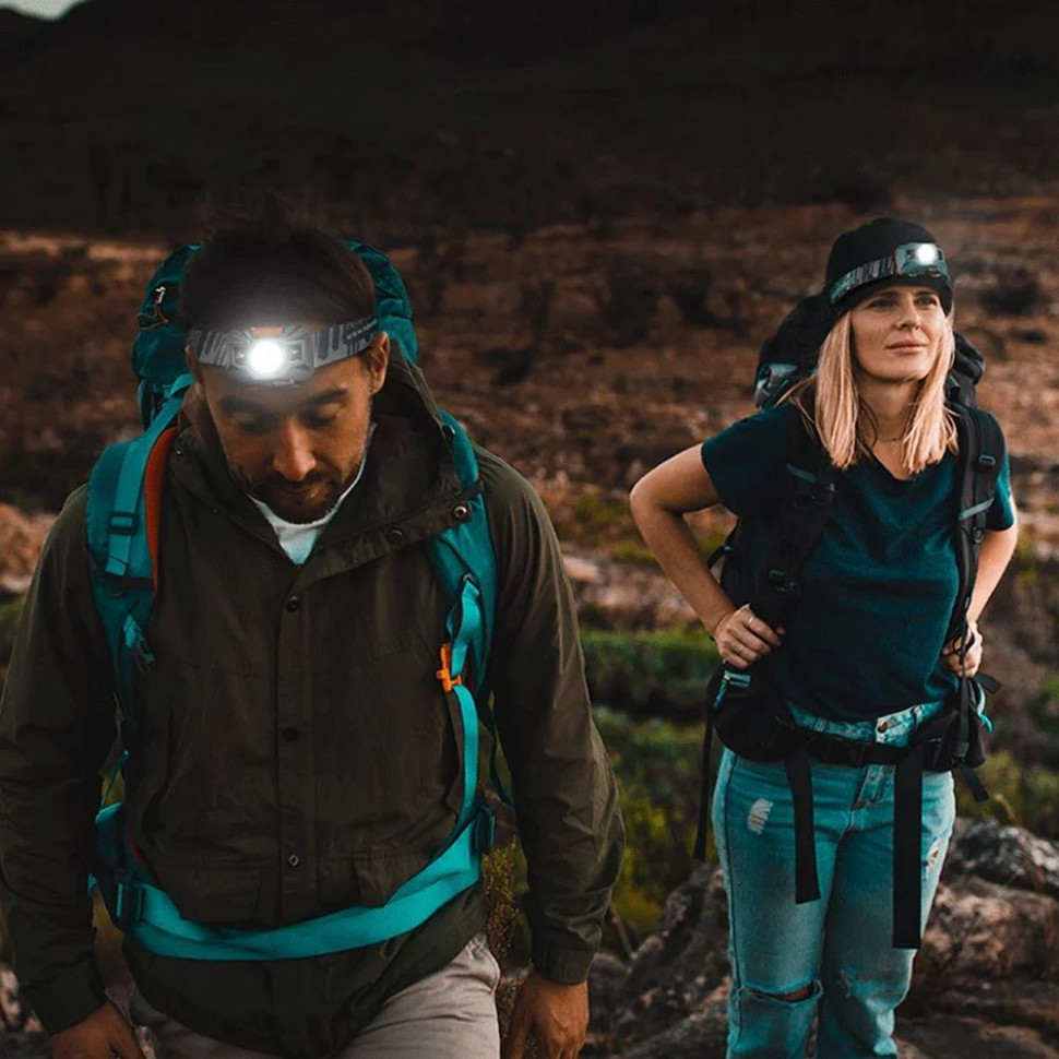 Ліхтар налобний Naturehike TD-02 NH00T002-D, оранжево-сірий фото 2