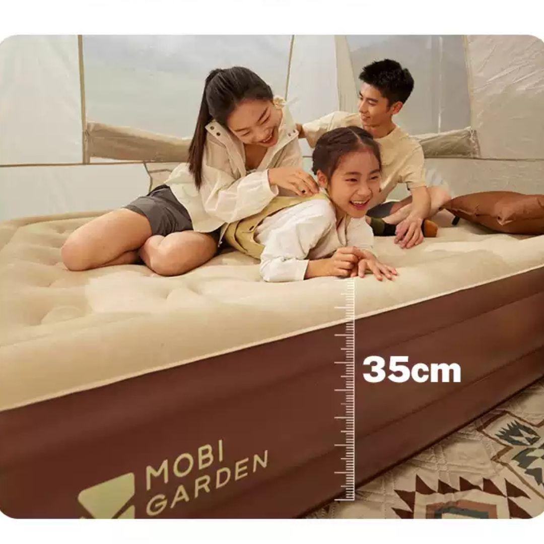 Матрац надувний тримісний з вбудованим насосом Mobi Garden Air Triple bed 26 см NX24663011 sand фото 2