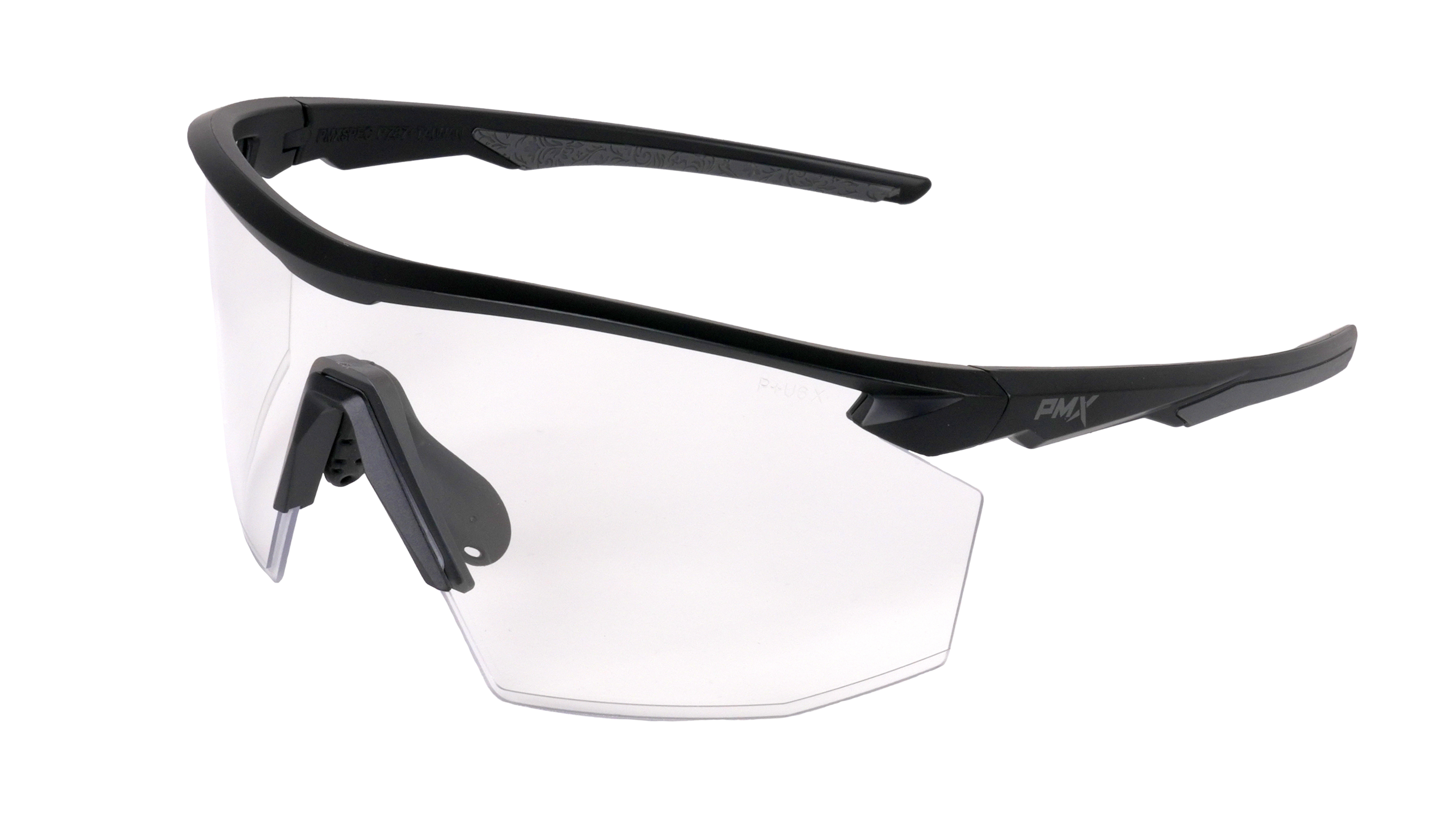 Очки защитные Pyramex PMXSPEC (clear) Super Anti-Fog H2MAX, прозрачные в чёрно-серой оправе