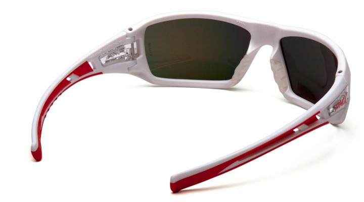 Очки защитные открытые Pyramex Velar White (sky red mirror) красные зеркальные фото 4