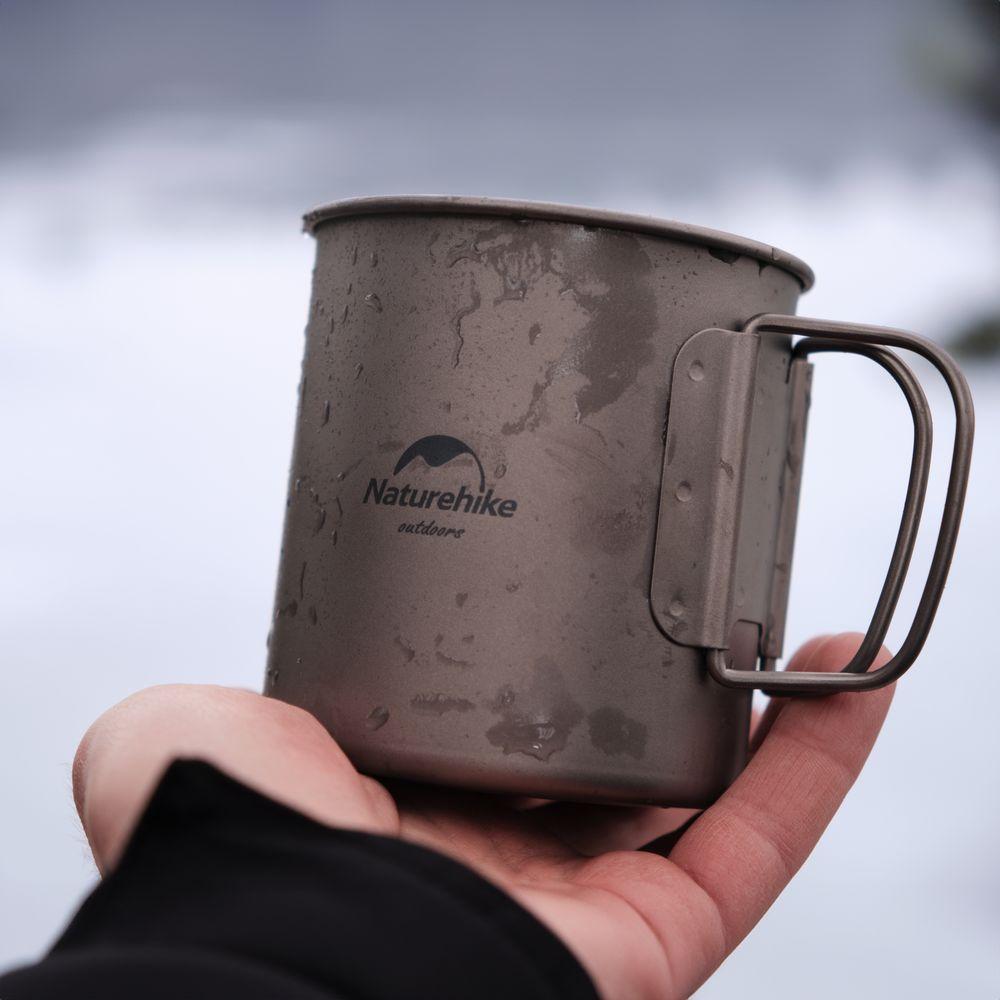 Кружка титанова з ручкою 450 мл Naturehike NH20CJ005 фото 7