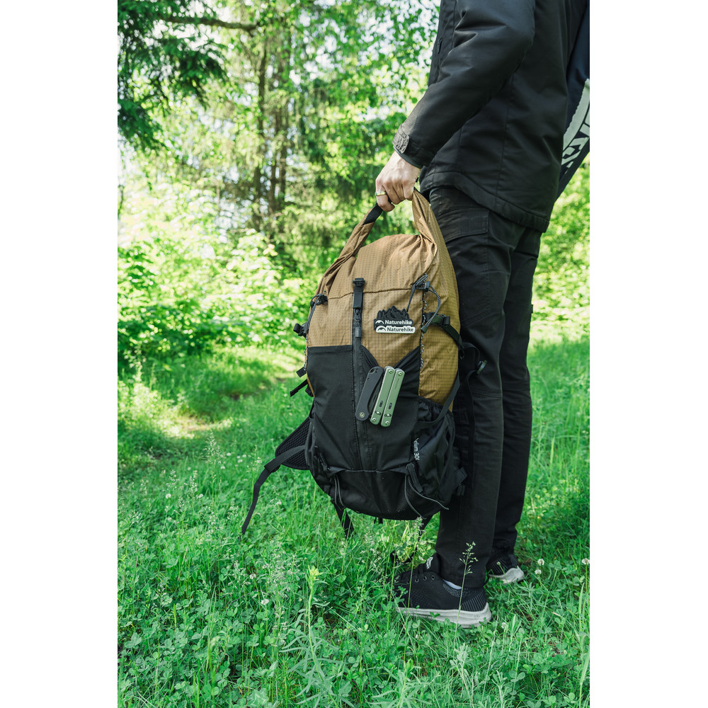 Рюкзак туристичний Naturehike CNK2300016, 30+5 л, коричневий фото 9