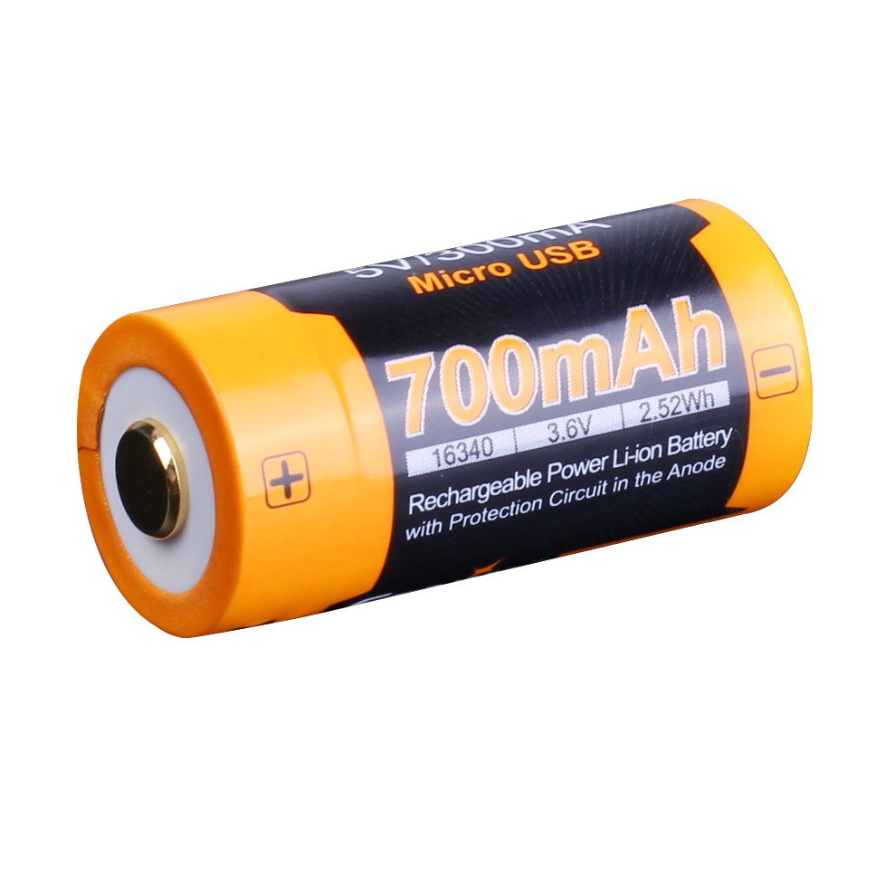 Акумулятор 16340 Fenix 700 UP mAh Li-ion micro usb зарядка фото 2
