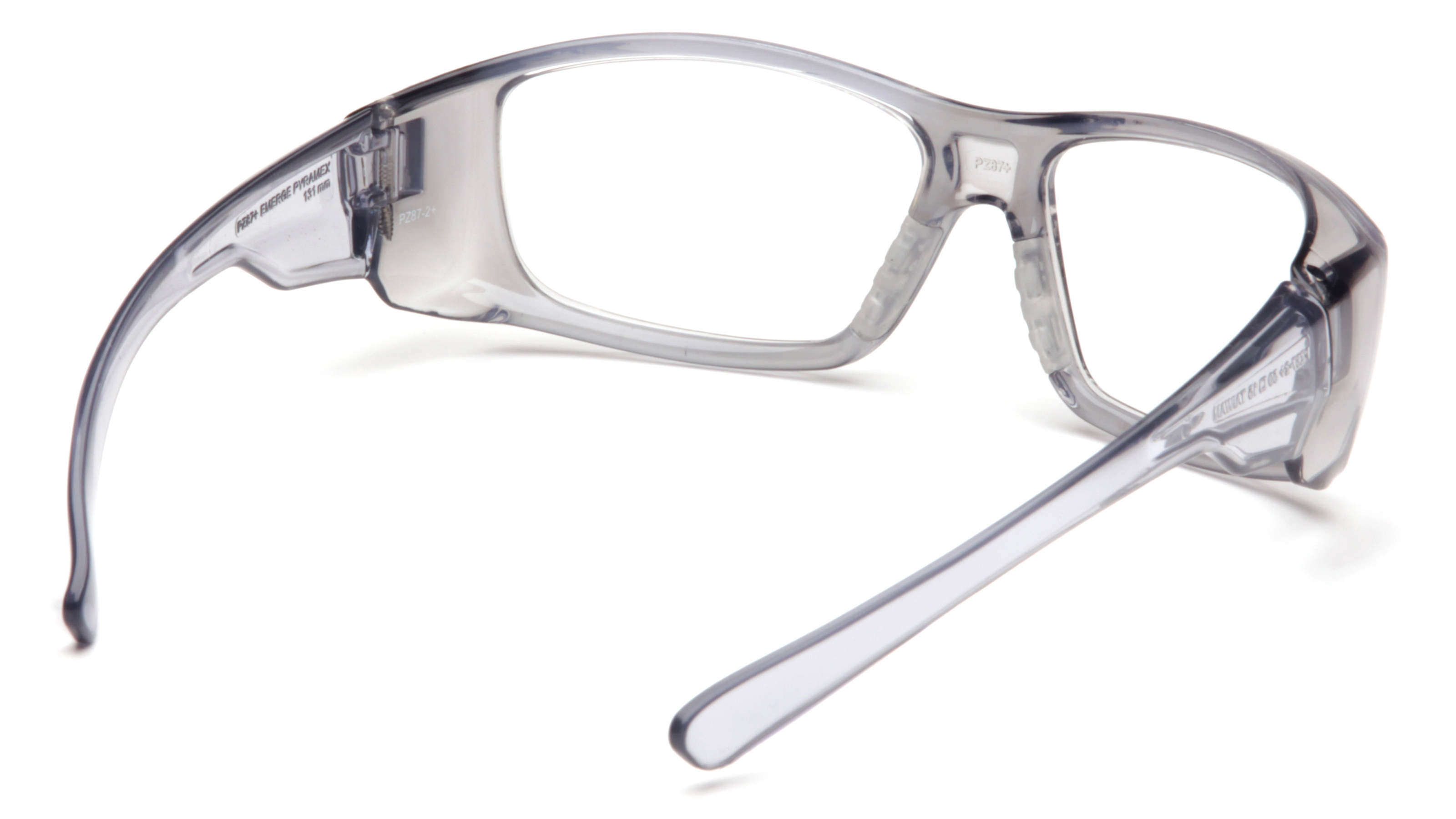 Очки Pyramex Emerge T-Gray (clear) RX-able, Прозрачные в полупрозрачной серой оправе фото 4