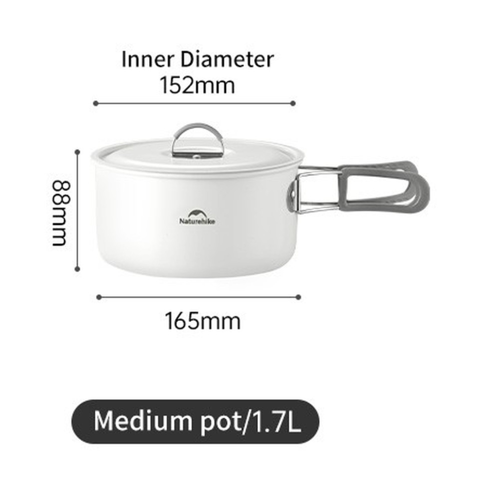 Каструля із керамічним антипригарним покриттям Naturehike CNK2450CF013, 1.7 л, алюміній фото 2