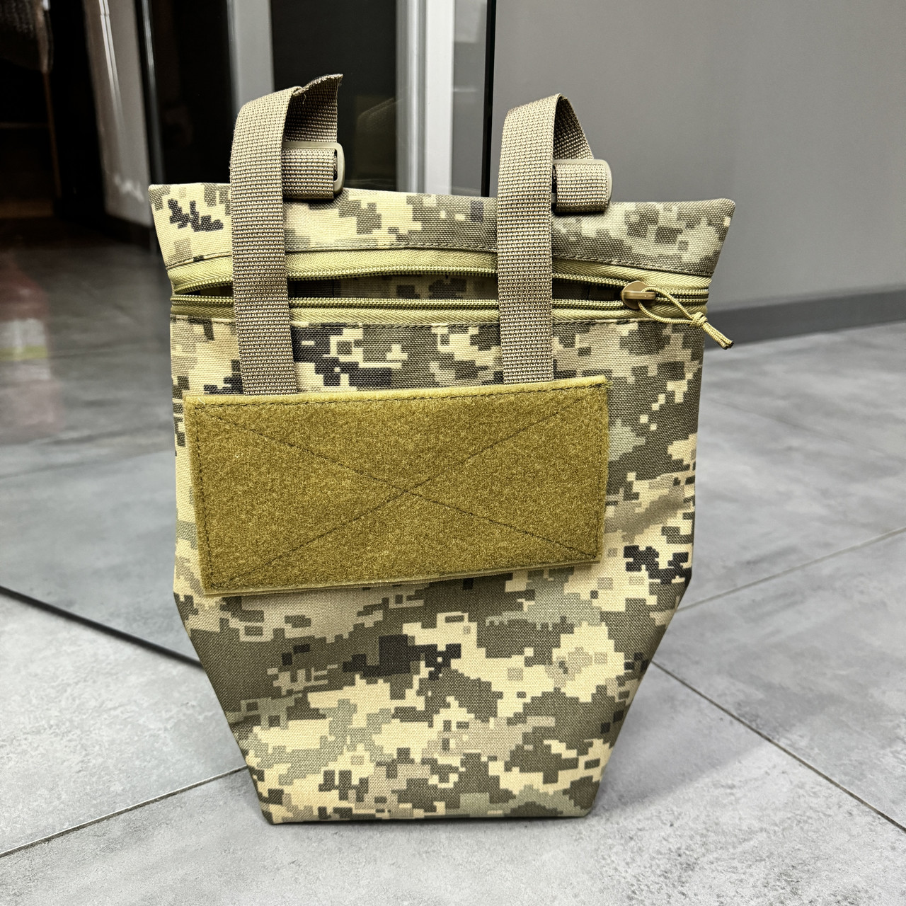 Подсумок передник напашник для плитоноски, размер L, Пиксель, Cordura 1000D, сумка под баллистический пакет фото 10