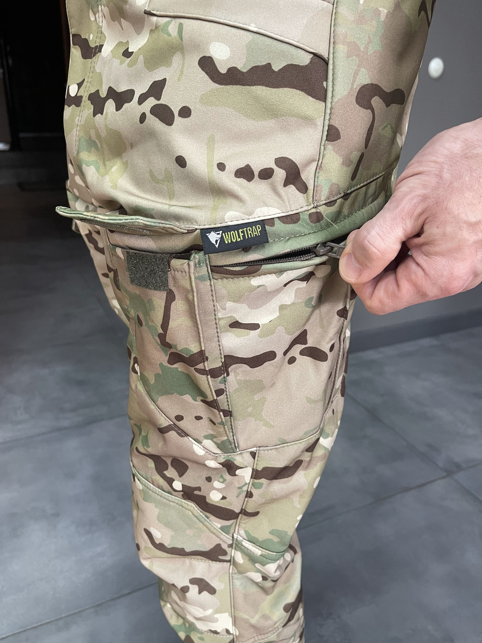 Брюки тактические зимние Wolftrap, SoftShell с флисом, размер 3XL, Мультикам, брюки для военных софтшелл фото 6