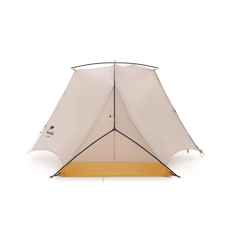 Палатка сверхлегкая одноместная Naturehike NH21ZP003, серо-желтая фото 4