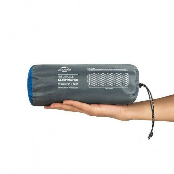 Надувной коврик Naturehike FC-10 NH19Z032-P, 65 мм, голубой фото 2