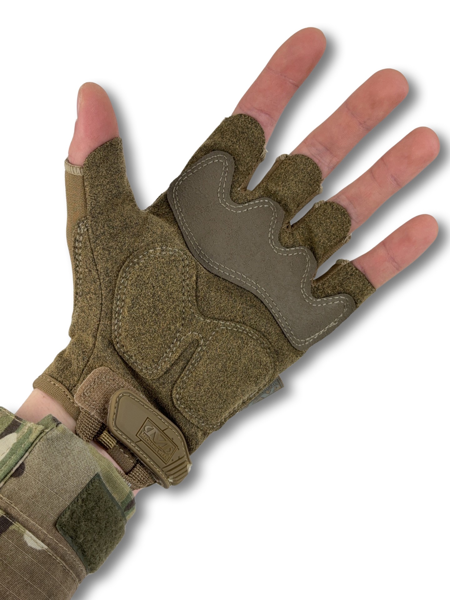 Тактичні безпалі рукавички MECHANIX M-PACT® Fingerless Койот Розмір M фото 4