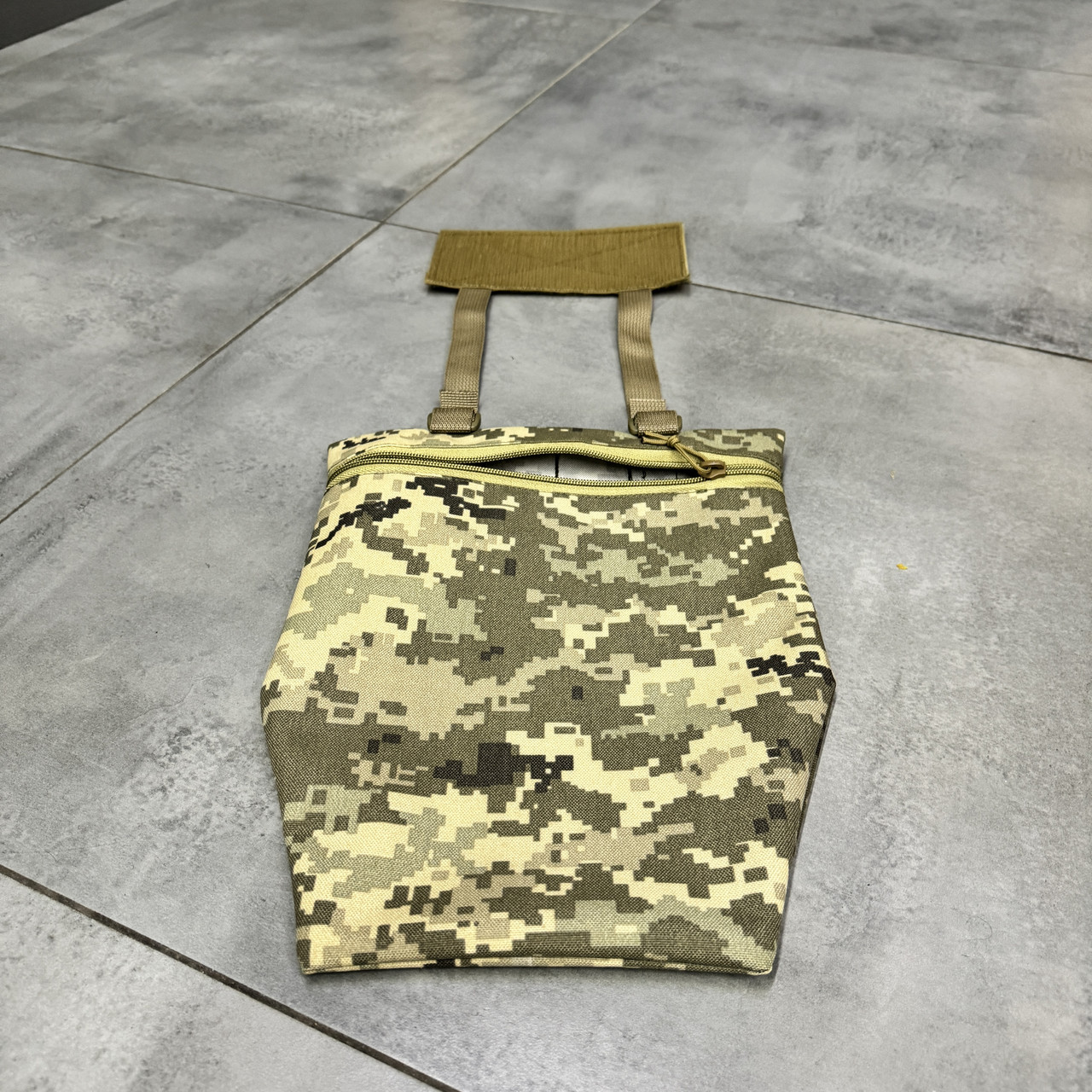 Подсумок передник напашник для плитоноски, размер L, Пиксель, Cordura 1000D, сумка под баллистический пакет фото 4