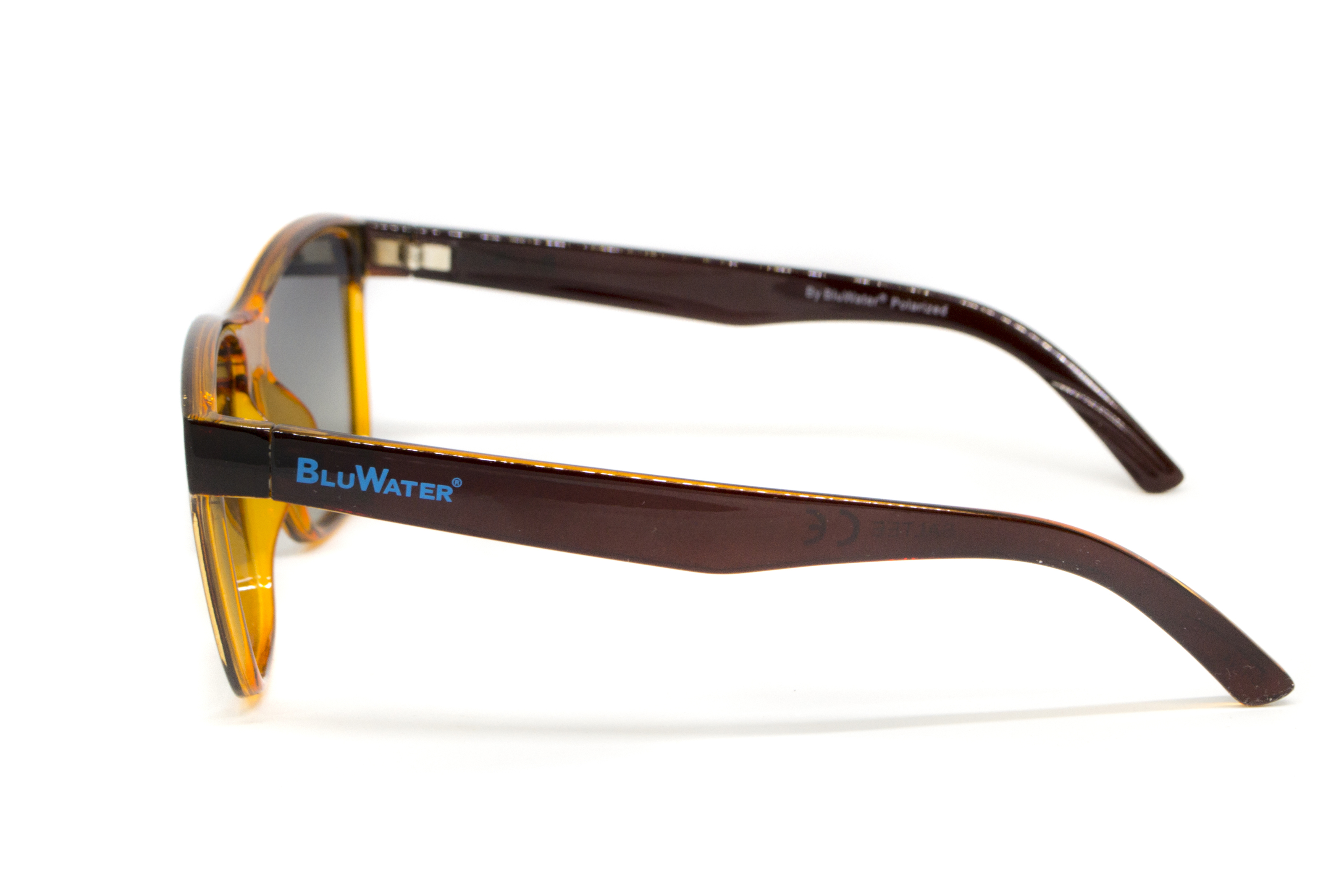 Очки поляризационные BluWater Saltee Polarized (gradient gray), серые с градиентом линзы в коричневой полупрозрачной оправе фото 5
