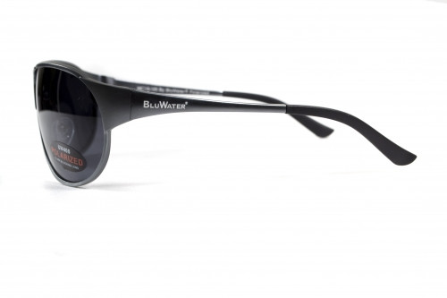 Очки поляризационные BluWater Alumination-3 Gun Metal Polarized (gray) серые фото 2