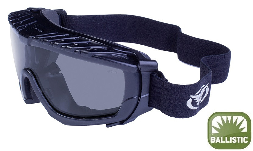 Очки защитные с уплотнителем Global Vision Ballistech-1+RX (gray) Anti-Fog, серые с диоптрической вставкой фото 3