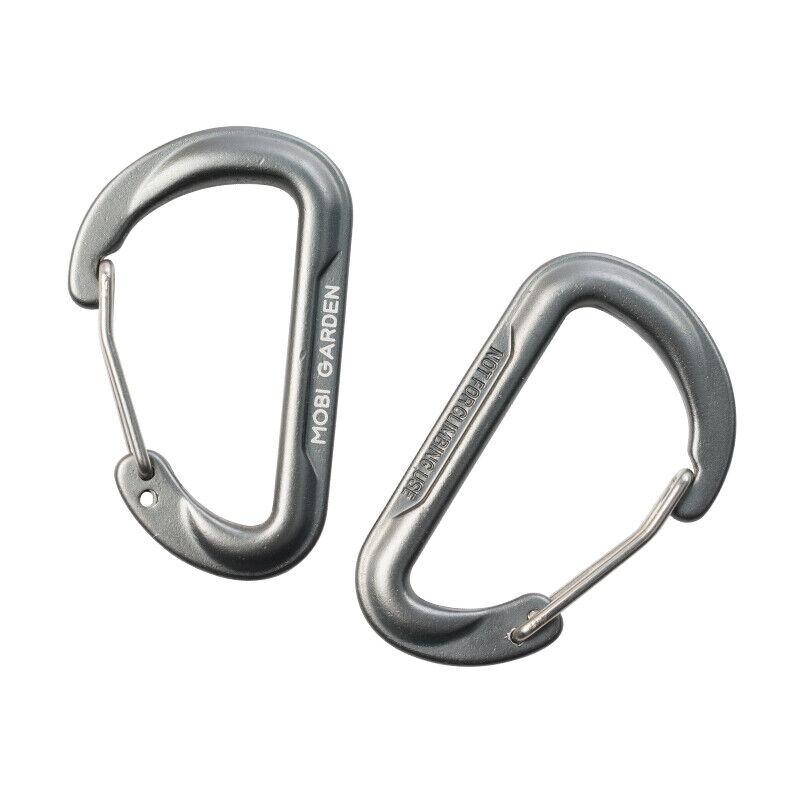 Карабін Mobi Garden Steel 60мм 2 шт NXLQI72001 grey