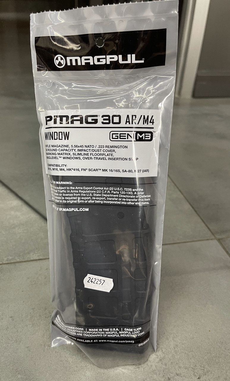 Магазин для AR15 Magpul Черный с окном на 30 п. PMAG 30 GEN M3 AR/M4 5.56x45mm / .223 Remington (MAG556) фото 4