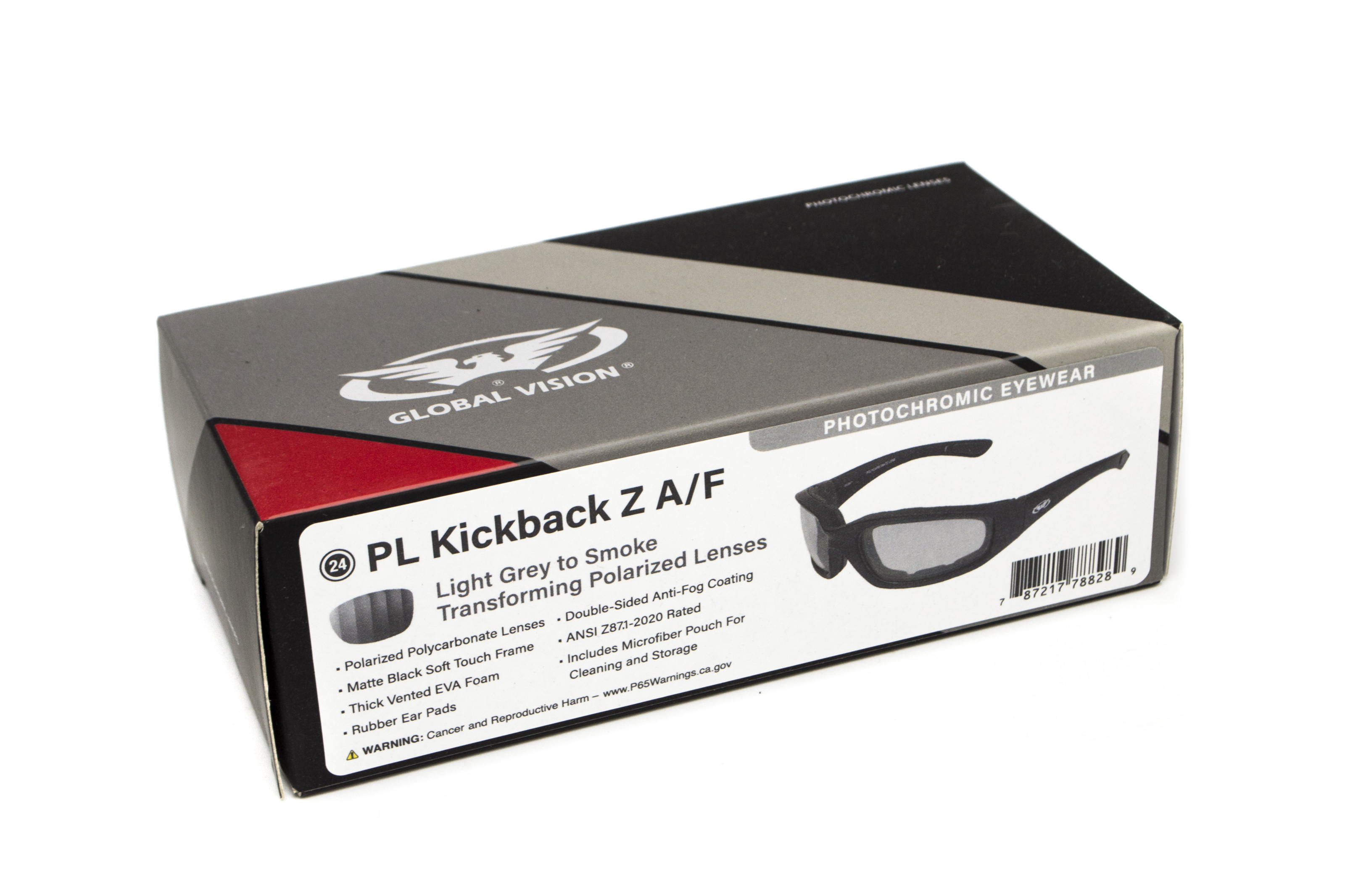 Очки защитные фотохромные с поляризацией Global Vision Kickback-Z Polarized+Photochromic (light gray) Anti-Fog фото 7