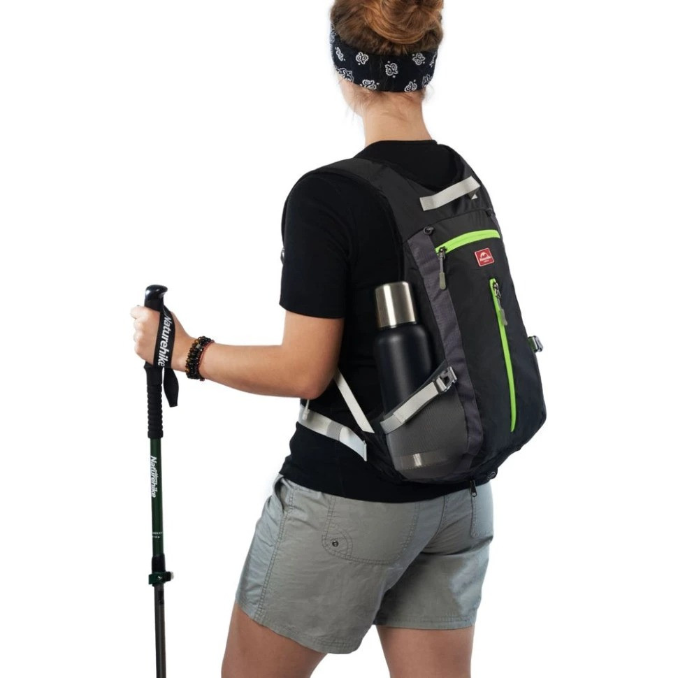 Велорюкзак з чохлом для шолома Naturehike 15 л sky blue NH15C001-B, блакитний фото 10