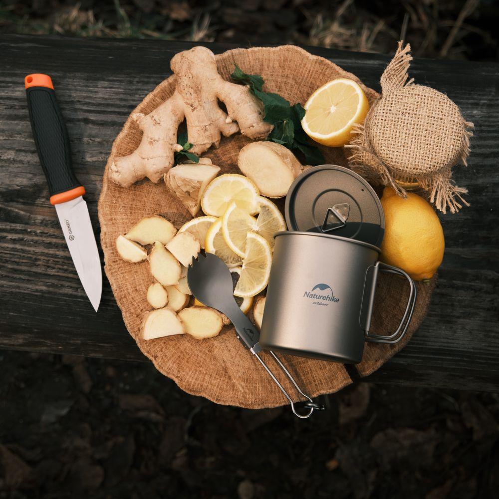 Кружка титанова з ручкою 450 мл Naturehike NH20CJ005 фото 9