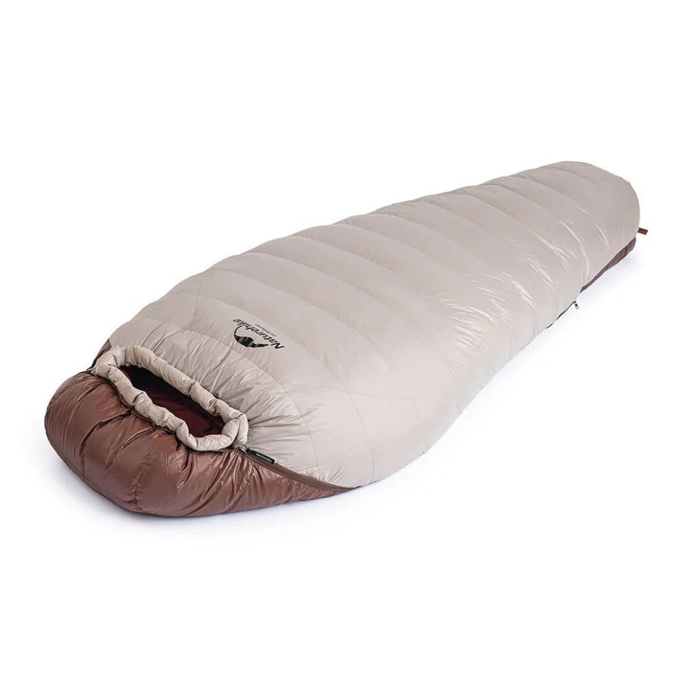 Спальник з натуральним пухом Naturehike Snowbird NH20YD001, p-р L, коричневий 720 г фото 4