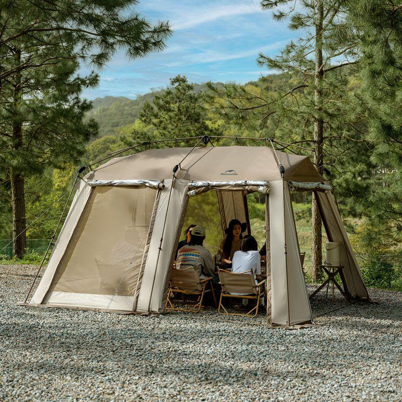 Палатка Naturehike Village CNH23ZP12003, коричневая фото 2