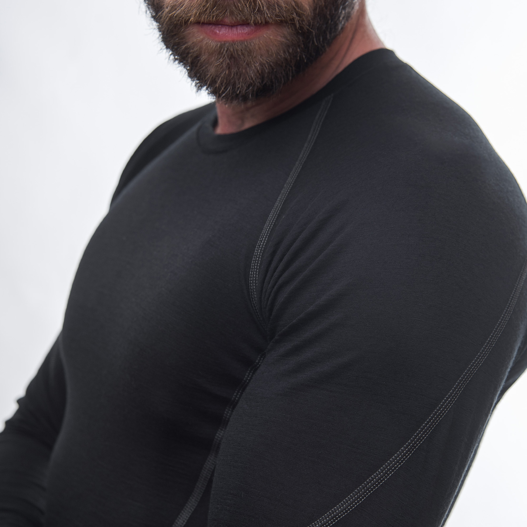 Термофутболка чоловіча Sensor Merino Active LS black 11109033, SM11MA-black-XXL фото 6